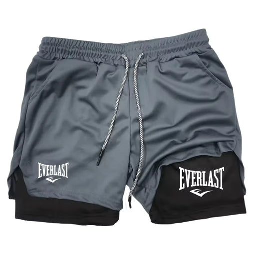 Men Running Shorts 2 in 1 Double-deck Sport Shorts Sportswear Gym Fitness Short Pants Men's Clothing