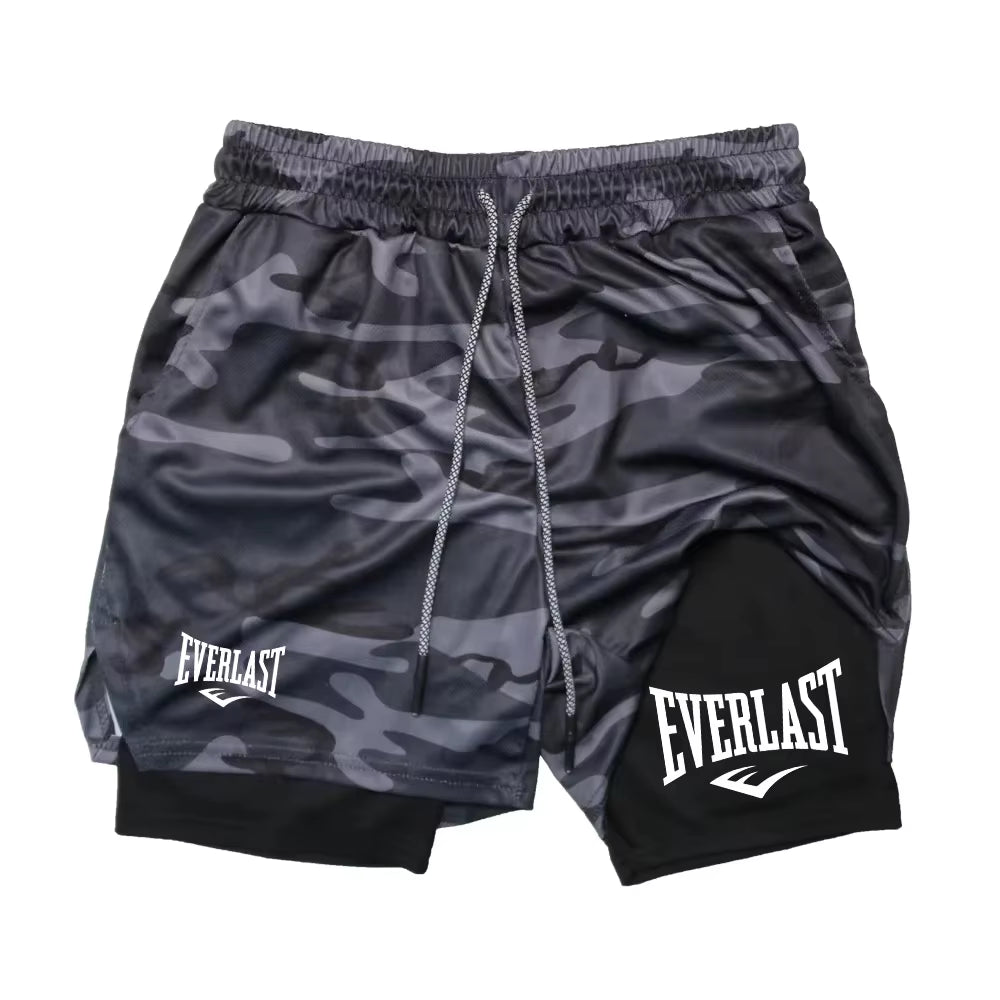 Men Running Shorts 2 in 1 Double-deck Sport Shorts Sportswear Gym Fitness Short Pants Men's Clothing