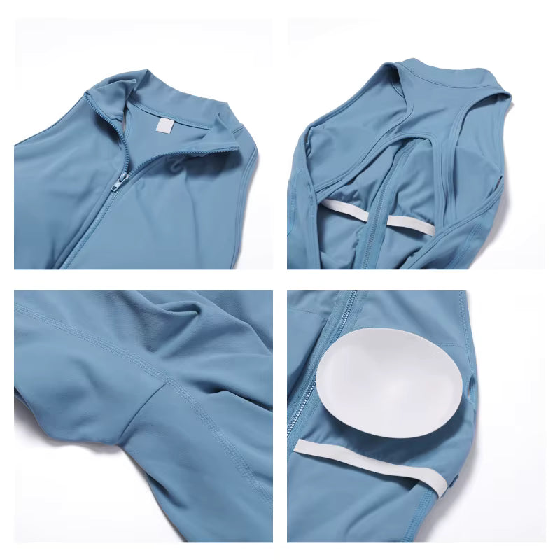 V-Back Sleeveless Fitness Suit