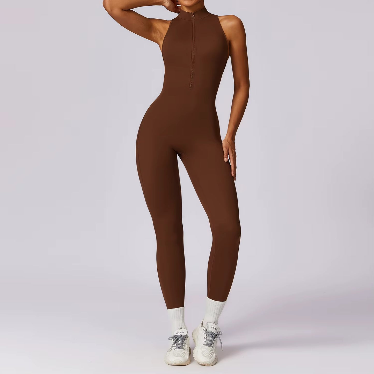 V-Back Sleeveless Fitness Suit